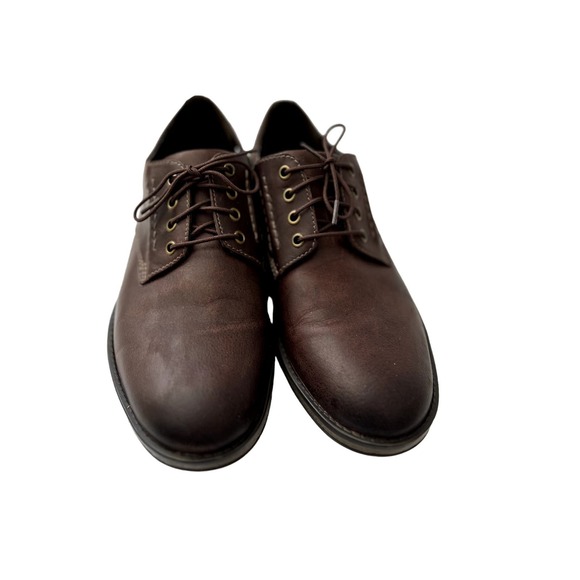Clarks Mens 7.5 Shoes Hinman Plain Oxford Mahogany Leather main image 4